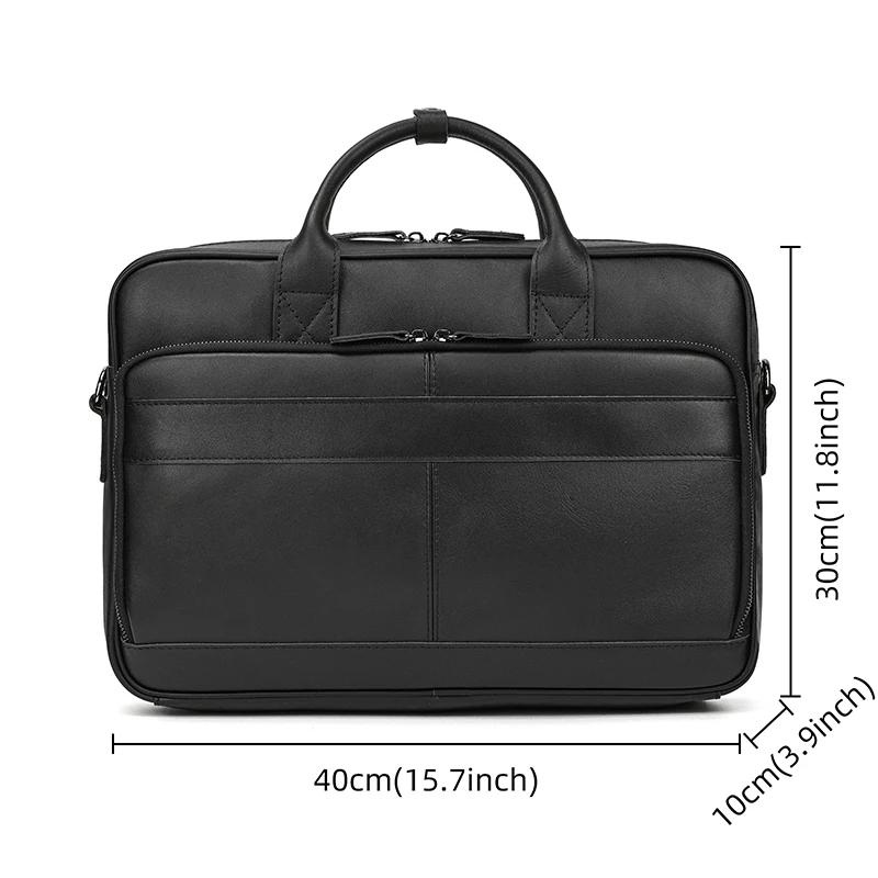 Elegante Luxe: Leren Laptop Tas voor de stijlvolle Professional.