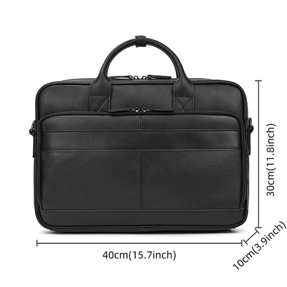 Elegante Luxe: Leren Laptop Tas voor de stijlvolle Professional.