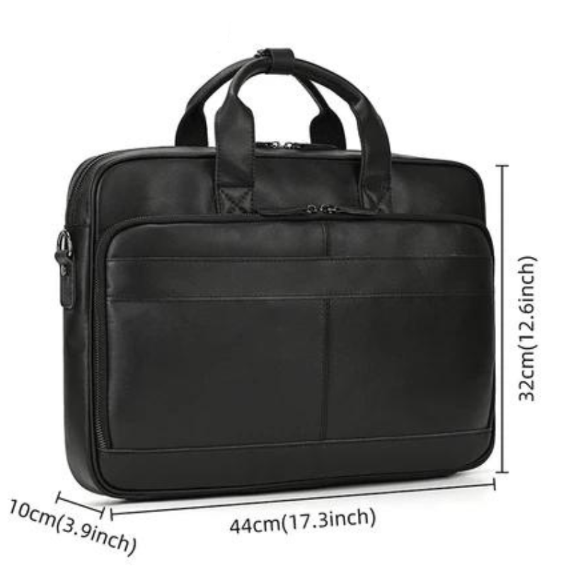 Elegante Luxe: Leren Laptop Tas voor de stijlvolle Professional.